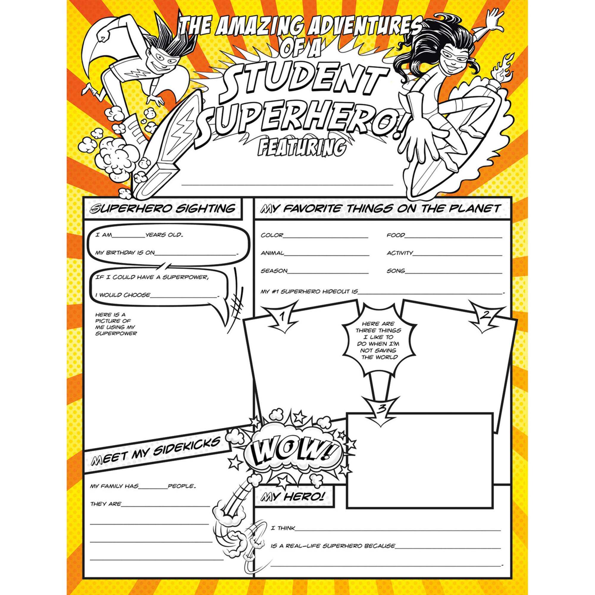 North Star Teacher Resources Fill Me In: Student Superhero, 32ct.
